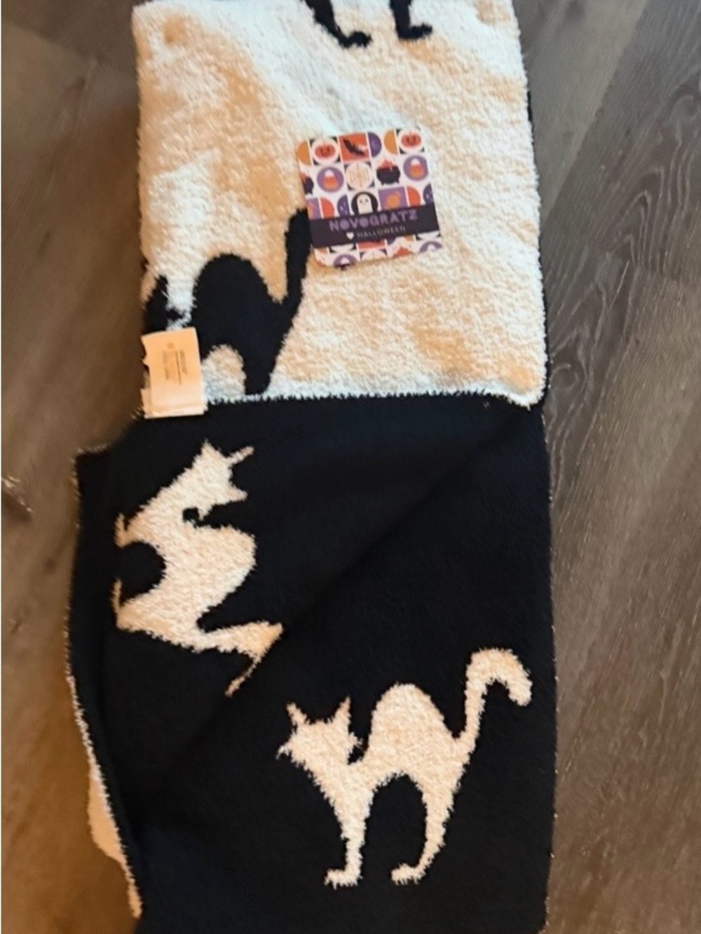 Halloween kitty cat throw blanket new
